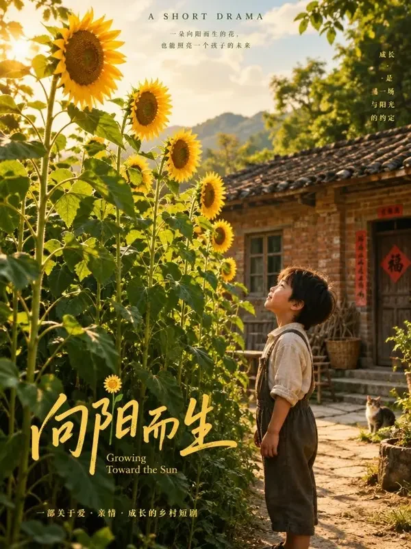 《老屋门前的向日葵》- 黄豆魔改短剧亲情治愈短剧封面 《老屋门前的向日葵》- 黄豆魔改短剧亲情治愈短剧封面